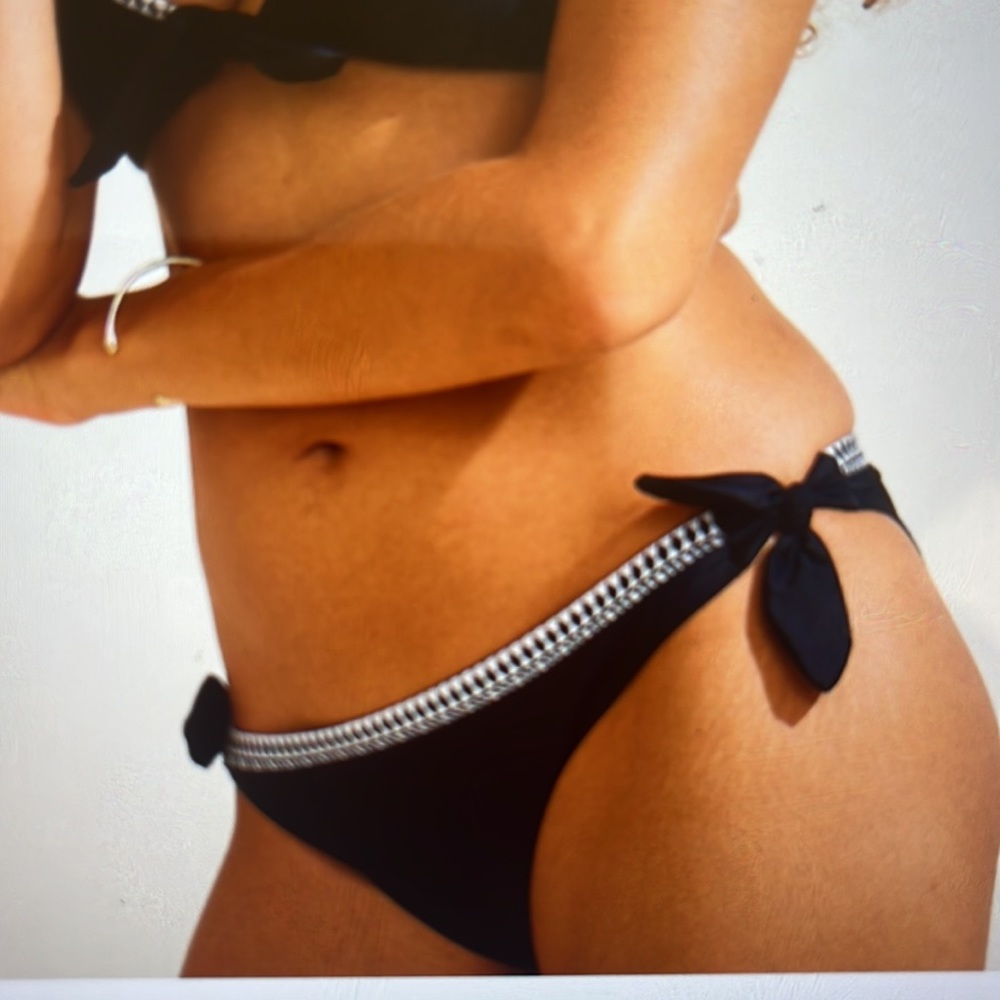 Lemlem by Liya Kebede Lena Bikini Side Tie Bottom Brown Size S - Picture 11 of 11